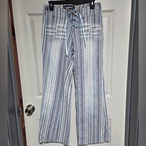 Tyte Size 9 Striped Low Rise Flare Jean